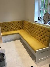 A banquette with storage is always a plus. Bespoke Banquette Seating Deep Buttoned Undercover Storage Banquette Seating Dining Room Bench Dining Room Bench Seating