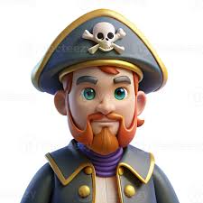 extraordinary traditional Jolly Roger Pirate Captain 3D Render 4K 56672318  PNG