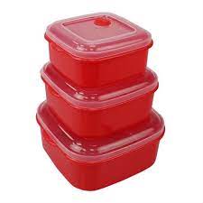 Yes *fda compliant means that a material meets all of the fda's guidelines for safe, direct contact with food. Microwave Safe Plastic Square Food Storage Containers Pack Of 3 Red Walmart Com Walmart Com