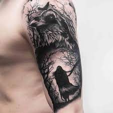 Nice 80 Beautiful Raven Tattoo Designs Select Yours Today Check More At Http Stylemann Com Best Raven Tat Crow Tattoo Half Sleeve Tattoo Black Crow Tattoos