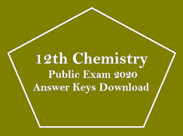 Chemistry final exam answer key 2020. 12th Chemistry Answer Keys For Public Exam 2020 Padasalai No 1 Educational Website