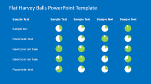 Flat Harvey Ball Powerpoint Template