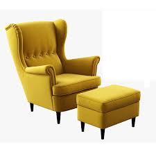 Check out ikea's stylish home furnishing and home accessories now! Ikea Strandmon Yellow Armchair Ottoman Aptdeco