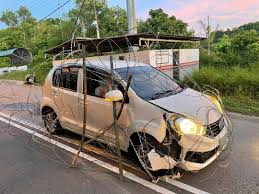 Tiada Tanda Amaran Awal Jadi Punca Pemandu Myvi Langgar Kawat Besi Di Labuan