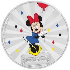 Mickey Mouse Friends Carnival Minnie Mouse 2 1 Oz Silber Polierte Platte Mickey Maus Und Freunde Mickey Minnie Maus