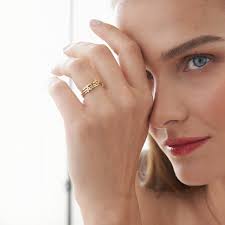 Stackable Inez Initial Ring