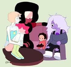 Three Gems And A Baby Crystal Gems Steven Universe Steven Universe Steven Universe Fanart