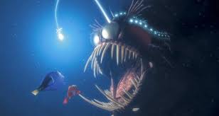 Angler Fish Adapted To The Dark Uses Its Lantern Like Appendage To Lure Fish And Eat Them Runnemorun Finding Nemo Pixar Angler Fish