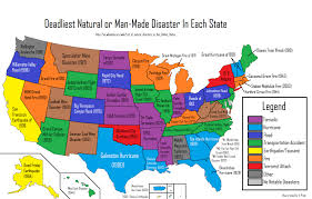 Jordyn Whitmire This Photo Shows Some Of The Deadliest Mad Made And Natural Disasters For Each State Of The United Sta Amazing Maps Infographic Map Disasters