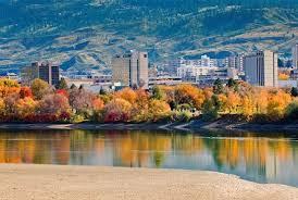 Kamloops is a city in south central british columbia in canada, located at the confluence of the two branches of the thompson river near kamloops lake. Kamloops Downtown In Autumn Kamloops Kamloops Bc Vancouver City