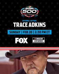 Trace will be singing the National Anthem before the 64th annual Daytona  500! Be sure to tune in
