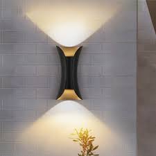 Vintage large hollywood regency mid century gold tole wall sconce light lamp art. Flared Porch Led Wall Washer Sconce Aluminum Modern Small Large Wall Light Kit In Black White White And Gold Inner Beautifulhalo Com
