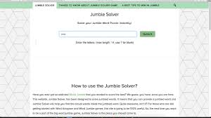 We did not find results for: Jumble Solver Solve Your Jumble Word Puzzle Instantly Youtube
