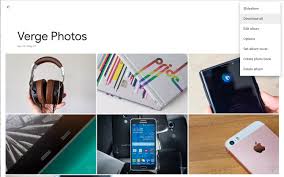 If you only want to download a select handful of pictures, this can be done in the google photos app on your iphone. Android 101 How To Download Or Share A Google Photos Album The Verge