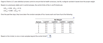 Solved 2 Questions To Answer Based On The Xbar Chart Is