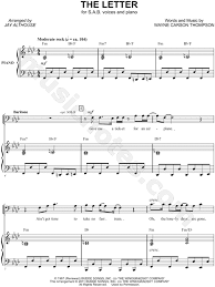 Letters in the music sheets refer to the keys on your computer keyboard. Joe Cocker The Letter Arr Jay Althouse Sab Choir Piano Choral Sheet Music In F Minor Download Print Sku Mn0151075