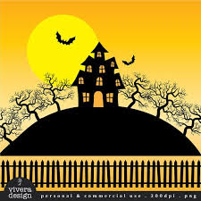 Halloween Clip Art Haunted House Creepy Mansion And Trees Halloween Clipart Haunted House Scary Houses