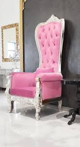 Pink Leather Baroque Throne Chair Queen High Back Chair Silver Frame My New Room Decoracao Moveis Antigos