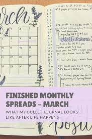 March 2018 Finished Monthly Spreads Bullet Journal Inspiration Bullet Journal Journal
