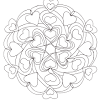 Hondje met kroon mandala hartjes kleurplaten voor jou. 1