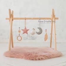 Swan Baby Play Gym Baby Gym Toys Blush Gray Wooden Baby Gym Frame Crochet Rattles Wooden Mobiles Baby Shower Gift Girl Nursery Baby Gym Toys Baby Play Gym Wooden Baby