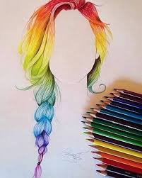 Rainbow Rainbows Explosiverainbows Crazy Art Rainbow Art Drawings How To Draw Hair Hair Art