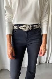 She trains young equestrian and writes thoughtful articles on them. Maryam Nassir Zadeh Pony Bruno Belt Black White Garmentory