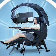 But now, finally, there is a desk for the rest of us: Nothing Says Ready To Game Quite Like Being Cocooned In A Giant Scorpion Cockpit The Verge
