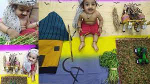 Farmer Theme Baby Photography Monthly Baby Photoshoot Idea Youtube