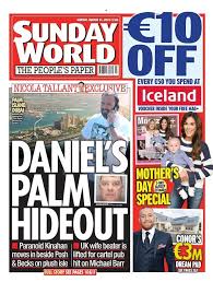 Darwin publishes origin of species. Sunday World On Twitter This Week S Front Page Daniel S Palm Hideout Paranoid Kinahan Moves In Beside Posh And Becks On Plush Isle Uk Wife Beater Is Lifted For Cartel Hit
