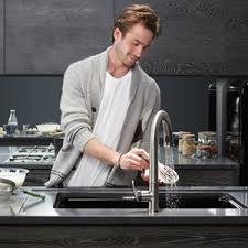 Make your kitchen smarter with the kohler konnect sensate smart kitchen sink faucet. Kohler K 72218 Vs Sensate Touchless Kitchen Faucet Vibrant Stainless Touchless Kitchen Sink Faucets Amazon Com