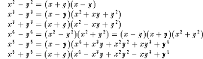 Algebraic Identities