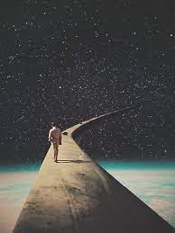 We Chose This Road My Dear Poster By Frank Moth Space Art Surreal Collage Surreal Art