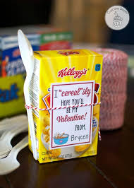 Show kellogg's, post and general mills a thing or two! Cereal Valentine With Free Printable Tags Cupcake Diaries