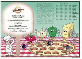 Children S Menus Kid S Activity Restaurant Placemats Kids Menu Childrens Activities Kids