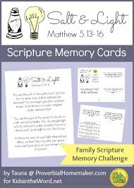 Salt And Light Scripture Memory Cards Scripture Memory Scripture Memorization How To Memorize Things