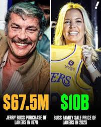 The Buss family purchased the Lakers in 1979 for $67.5M and sold the  franchise for $10B 46 years later, per shams 🤯 UNREAL 😳💰