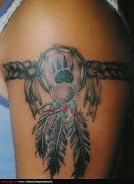 Like The Bear Paw And The Braid Indian Feather Tattoos Arm Band Tattoo Indian Tattoo