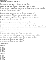 Includes midi and pdf downloads. Song Lyrics With Guitar Chords For Lodi Creedence Lagudankuncinya Song Chord Lyrics