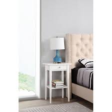 China Mirrored Furniture White Bedside Table Wooden 1 Drawer Nightstand End Table Bedroom Furniture China Mirrored Furniture Bedside Table
