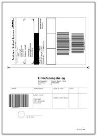 / drei retourenlösungen für eine einfache abwicklung. Budoten Retourenaufkleber