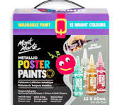 Metallic Poster Paints 12pc x 60ml