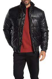 Slate Stone Faux Leather Puffer Jacket Nordstrom Rack Leather Puffer Jacket Puffer Jackets Jackets