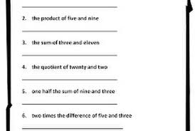 Numerical Expressions Worksheet Classroom Freebies Too Numerical Expression Writing Expressions Math Expressions