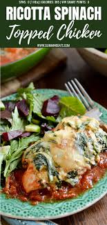 Syn Free Ricotta Spinach Topped Chicken Is The Ultimate Family Meal Tender Easy Chicken Recipes Slimming World Chicken Recipes Slimming World Recipes Syn Free