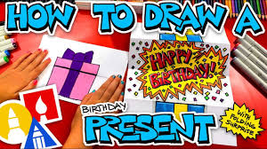 How To Draw A Birthday Present Folding Surprise Art For Kids Hub Art For Kids Birthday Presents
