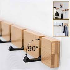 Stainless steel + aluminum coat hooks wall mounted, heavy duty hanging wall rack for longer use. 2 3 4 5 Hooks Folding Wall Mount Hook For Home Wooden Coat Hangers Rack Hat Clothes Hook Wall Door Coat Rack Sale Banggood Com