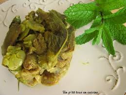 Tajine D Agneau Aux Artichauts Violets Feves Et Courgettes Recette Tajine Agneau Tajine Artichaut