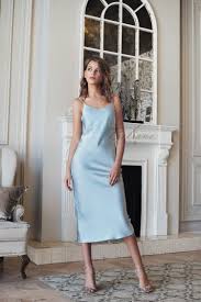 Baby Blue Silk Dress Online Sale Up To 55 Off