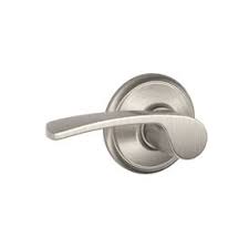 Schlage Merano Satin Nickel Handed Passage Door Lever F10 Mer 619 Schlage Door Levers Door Handles